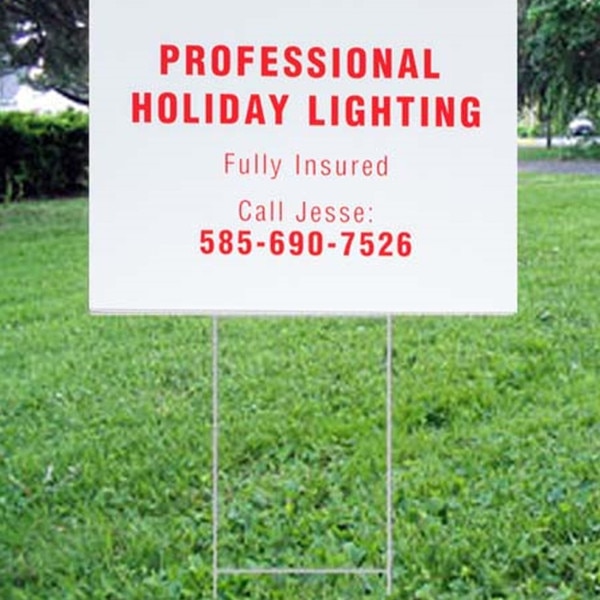 Plastic Corrugated YARD SIGN - 18